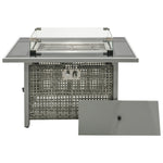 K&K 43' Propane Gas Fire Pit Table, Grey
