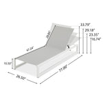 Chaise Lounge With 5 Reclining Positions, Outdoor Patio Lounge Chairs