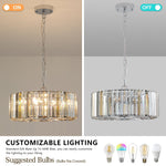 17' Chrome Crystal Pendant Chandelier
