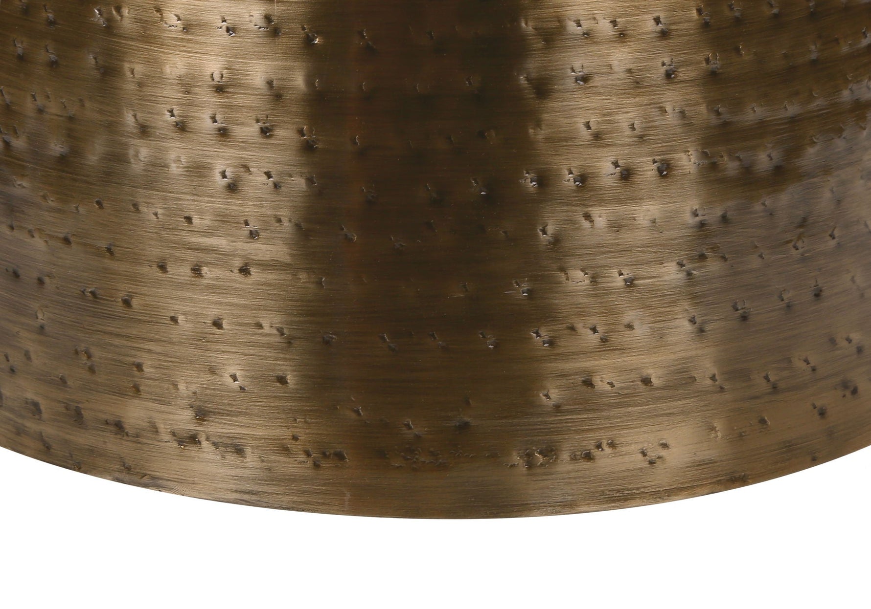 Drum Accent Side Table, Hammered Texture