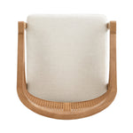 Wooden Frame Counter Stool with Rattan Back - Set of 2