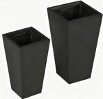 Tall Plant Pot 2-Pack Outdoor Planter Set with Drainage Holes