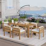 TREXM 7-Piece Patio Dining Table Set for 6