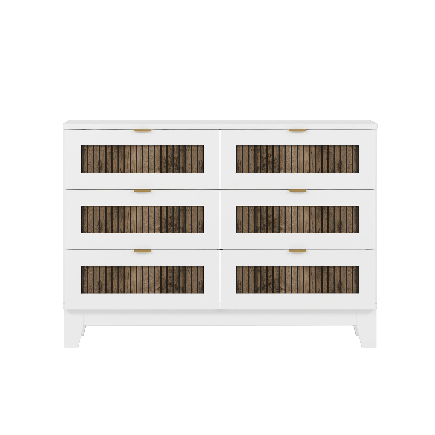 4-Pieces Bedroom Sets, Queen Size Farmhouse Platform Bed with Storage