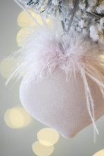 Christmas Ball Ornaments - Set of 6 Pink Glass Hanging Decorations