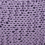 Bordeaux Knitted Cotton Round Pouf Ottoman