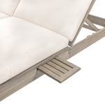 TREXM 5-Position Adjustable Backrest Double Chaise Lounge Outdoor