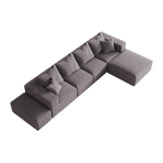 Modern Upholstered Sectional Boneless Couch Set