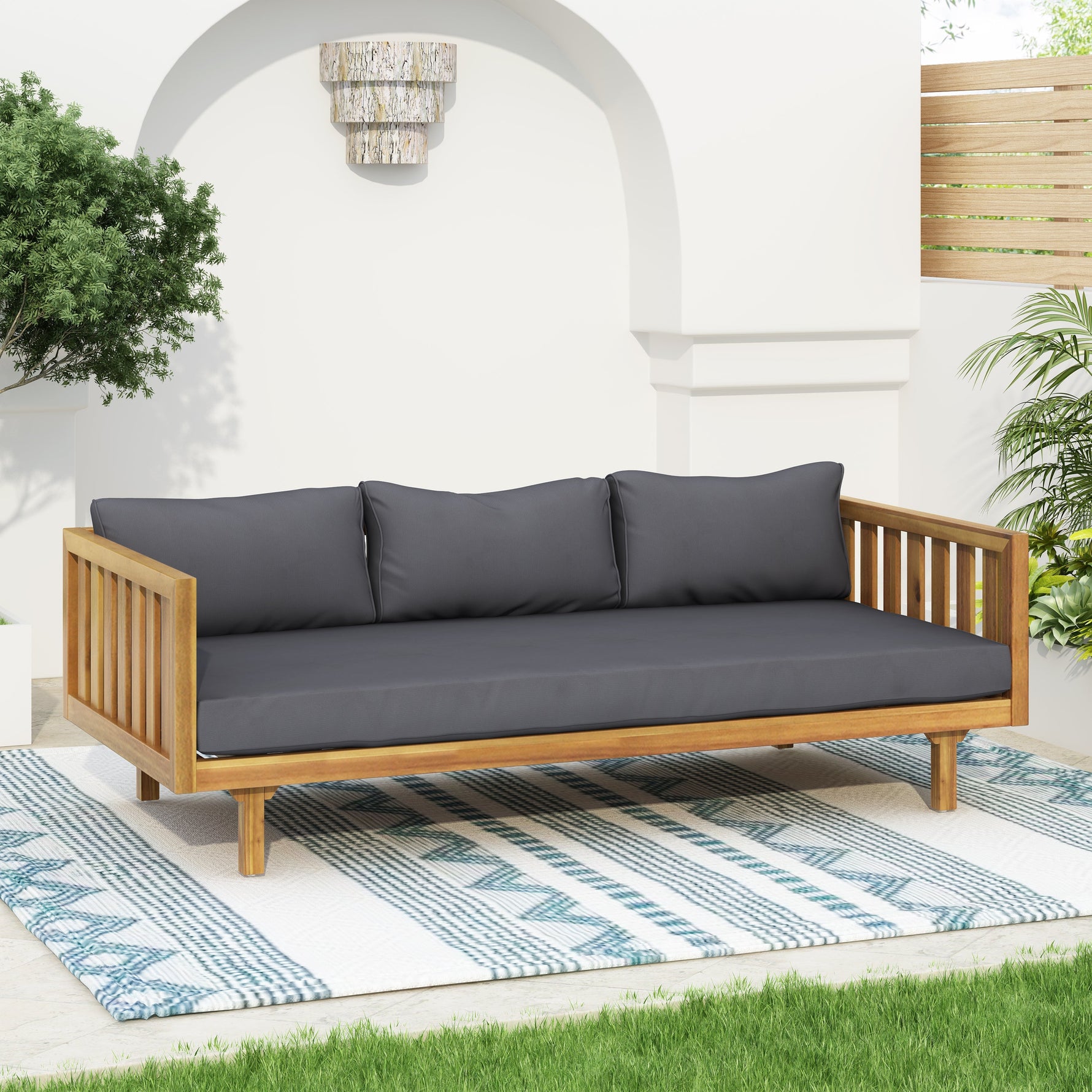 Claremont 3 Seater Daybed (Dark Gray)