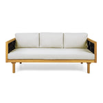 Three-Seater Outdoor Daybed - Acacia Wood Teak Finish Frame