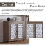 Rustic Natural Aged Brown Solid Wood Transitional Storage Cabinet – 31.89'