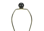 25" Table Lamp with Rattan Base and Linen Drum Shade
