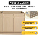 Freestanding Bathroom Vanity With Resin Sink & Soft Close Cabinet Doors