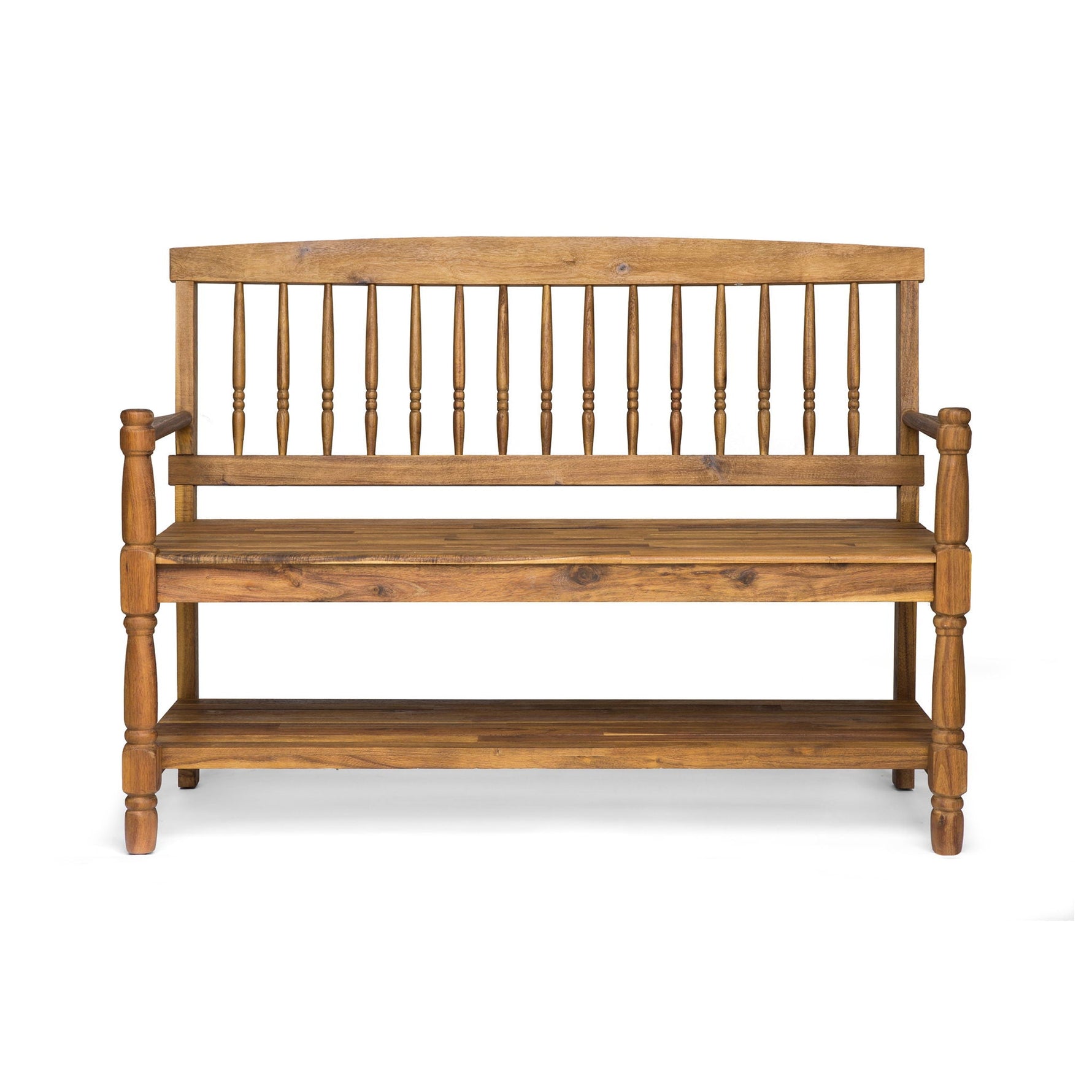 Imperial Bench With Built-In Shelf