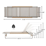 Hargrove Outdoor Patio Aluminum Chaise Lounge Set of 2