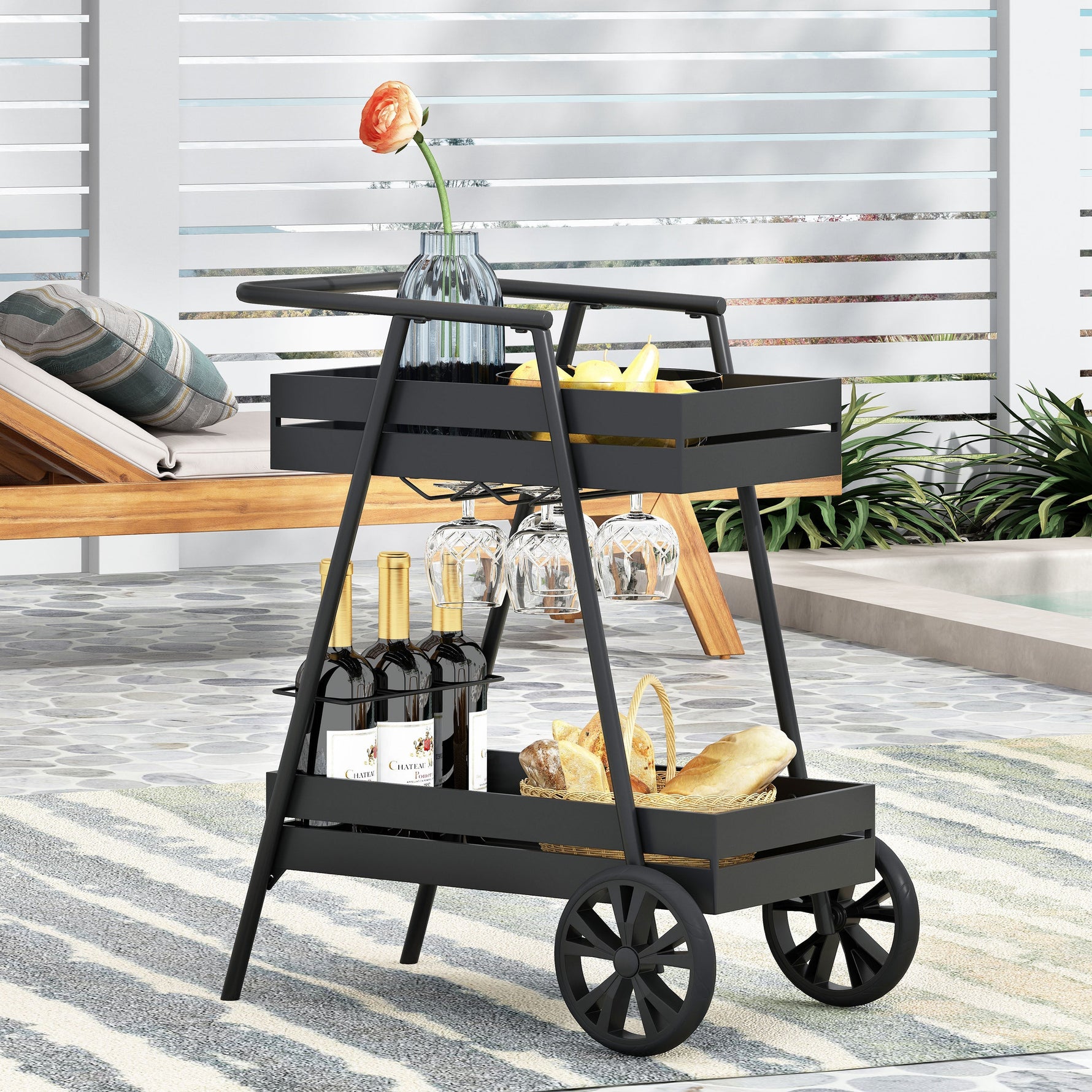 Modern Industrial Bar Cart