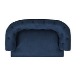 Kiki 36.5' Chesterfield Dog Sofa Bed, Medium, Pacific Blue Stain Resistant High Performance Polyester