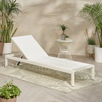 Outdoor Patio Chaise Lounge with 5 Reclining Positions