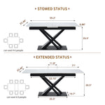 Dining Table With Geometric X Frame For Kitchen Or Dining Room - White Marble