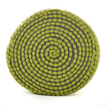 River Handcrafted Cylindrical Pouf in Water Resistant Fabric