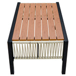 U_Style Multi-person Outdoor Iron Sofa Set with Table