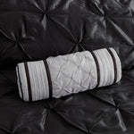 7 Piece Tufted Comforter Set Black California King