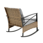 3pcs Rocking Rattan Set - Grey