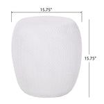 Outdoor Lightweight Concrete Side Table - Antique White
