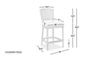 Triomphe Rattan Wicker High Back Armless Counter Bar Stool