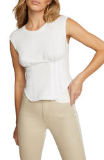 Good American Corset T-Shirt in White001