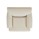 Alana 38' Lawson Accent Arm Chair Metal Casters, Light Beige Linen