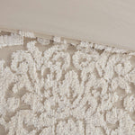 King/Cal King 3 Piece Tufted Cotton Chenille Damask Duvet Cover Set