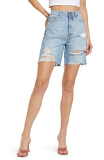Devon High Waist Denim Cutoff Shorts - Boardwalk