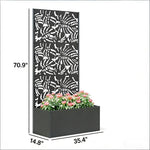 Trellis Planter with Spacious Metal Box and Efficient Drainage