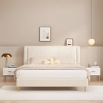Nightstand With Drawer, Minimalist Bedside Table With Handle For Bedroom - White