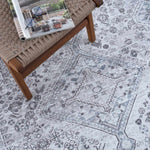 Barny Gray Denim Washable Rug - Clearance