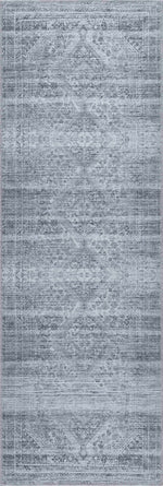 Barny Gray Blue Washable Rug - Clearance