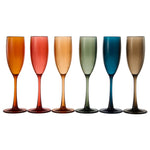 Eze Acrylic Champagne Flute Glassware, Set of 6
