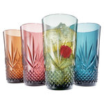 Onix Acrylic Crystal Highball Glassware, Set of 4