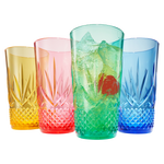 Onix Acrylic Crystal Highball Glassware, Set of 4