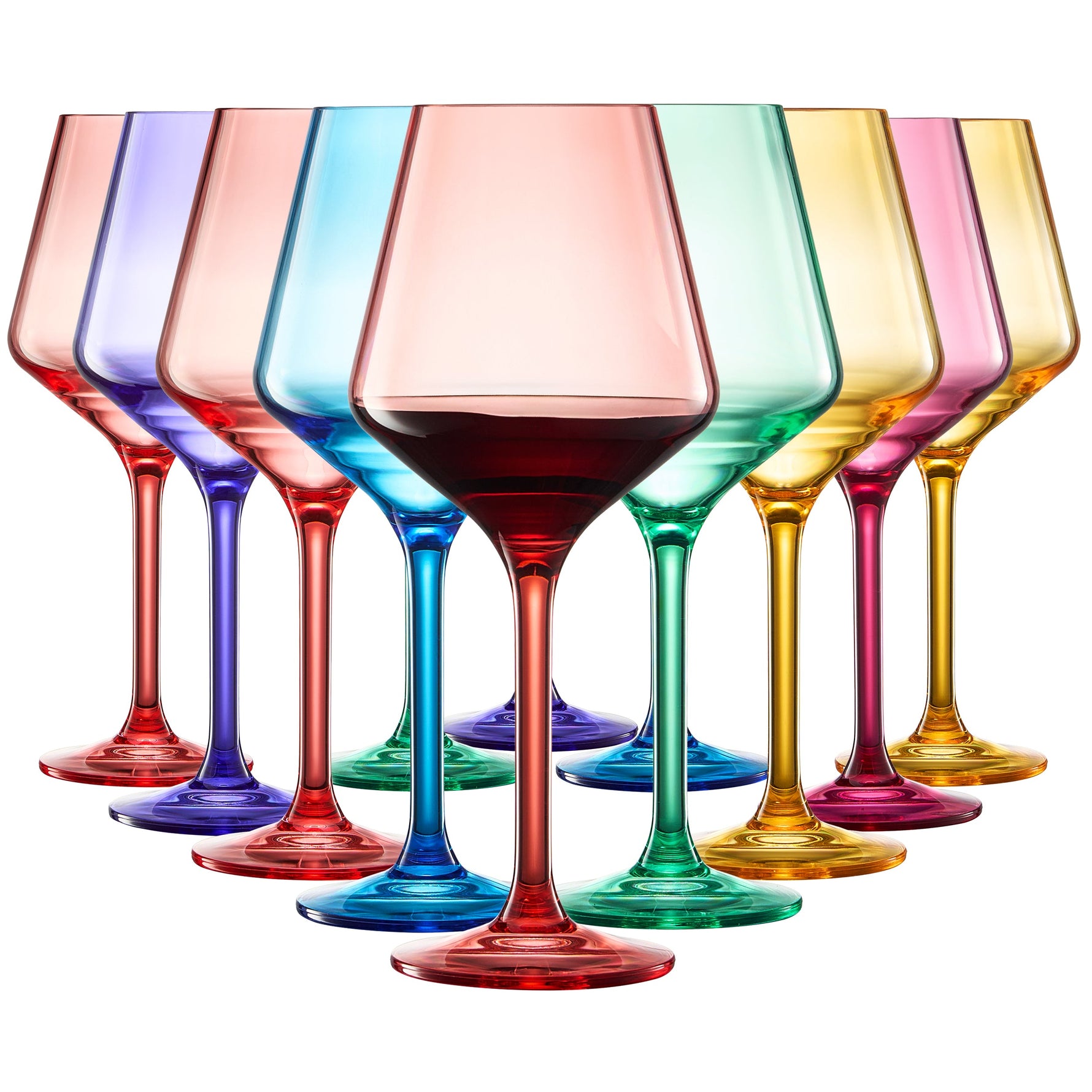 Madrid Acrylic Stemmed Wine Glassware, Set of 12