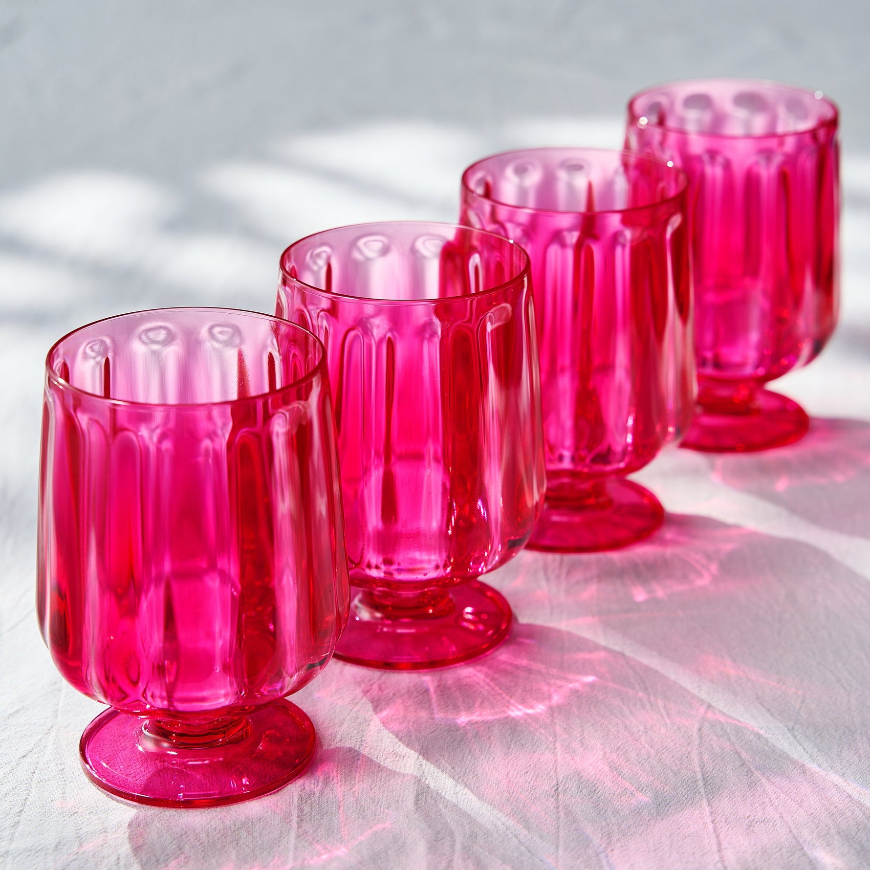 Madrid Acrylic Stemmed Wine Goblet Glassware, Set of 4