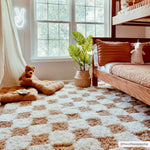 Atira Mustard Checkered Area Rug