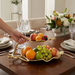 Gold Leaf 2 Tier Serving Centerpiece Tray