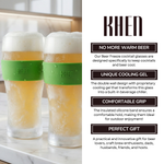 Barcelona Acrylic Cooling Beer Glassware, Set of 2