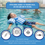 Floating Jackets with Sleeves for Bool or Beach | 1-3 Years | Blue Shark