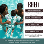 Floating Jackets with Sleeves for Bool or Beach | 1-3 Years | Crocodile