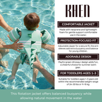 Floating Jackets with Sleeves for Bool or Beach | 1-3 Years | Dinosaur
