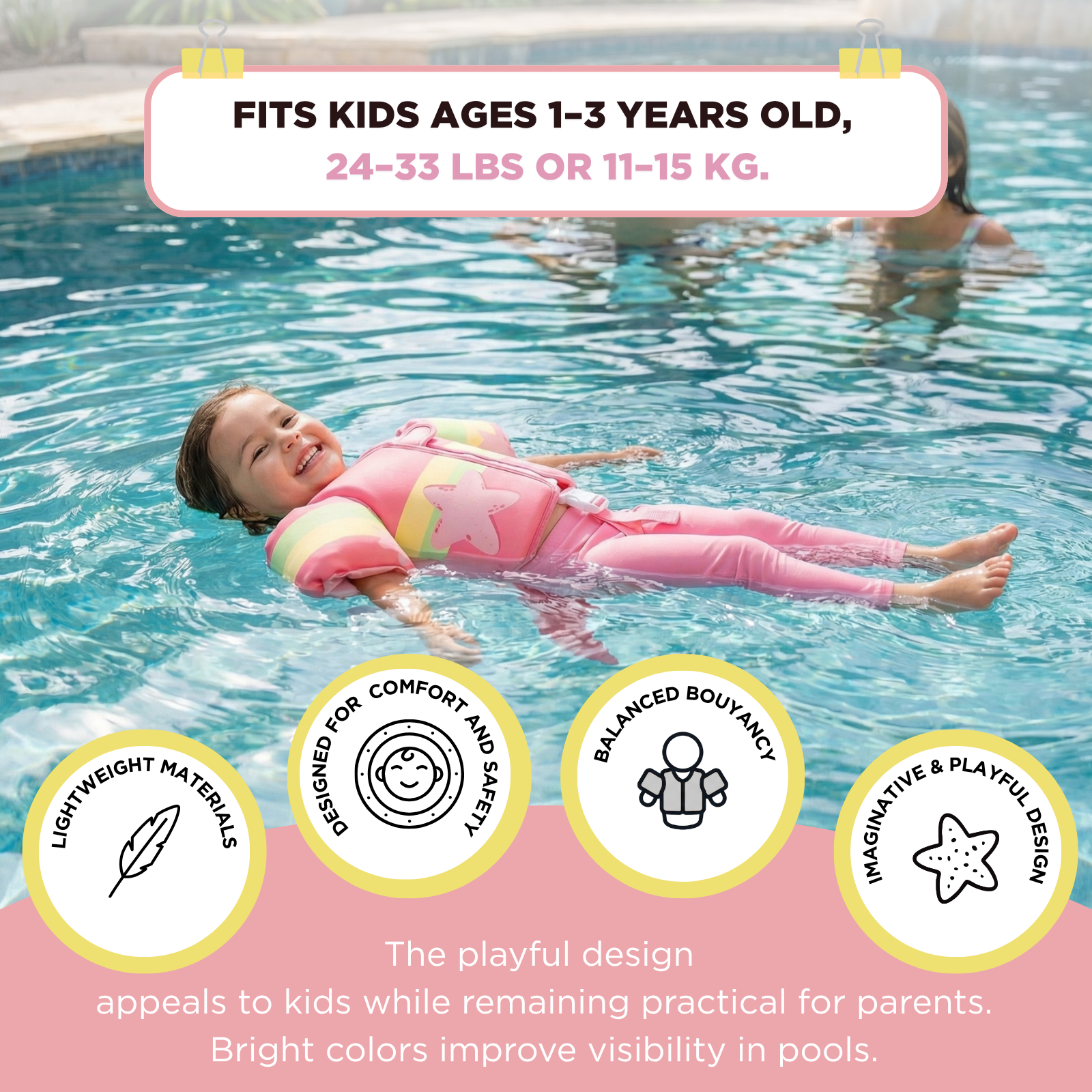 Floating Jackets with Sleeves for Bool or Beach | 1-3 Years | Ocean Gems