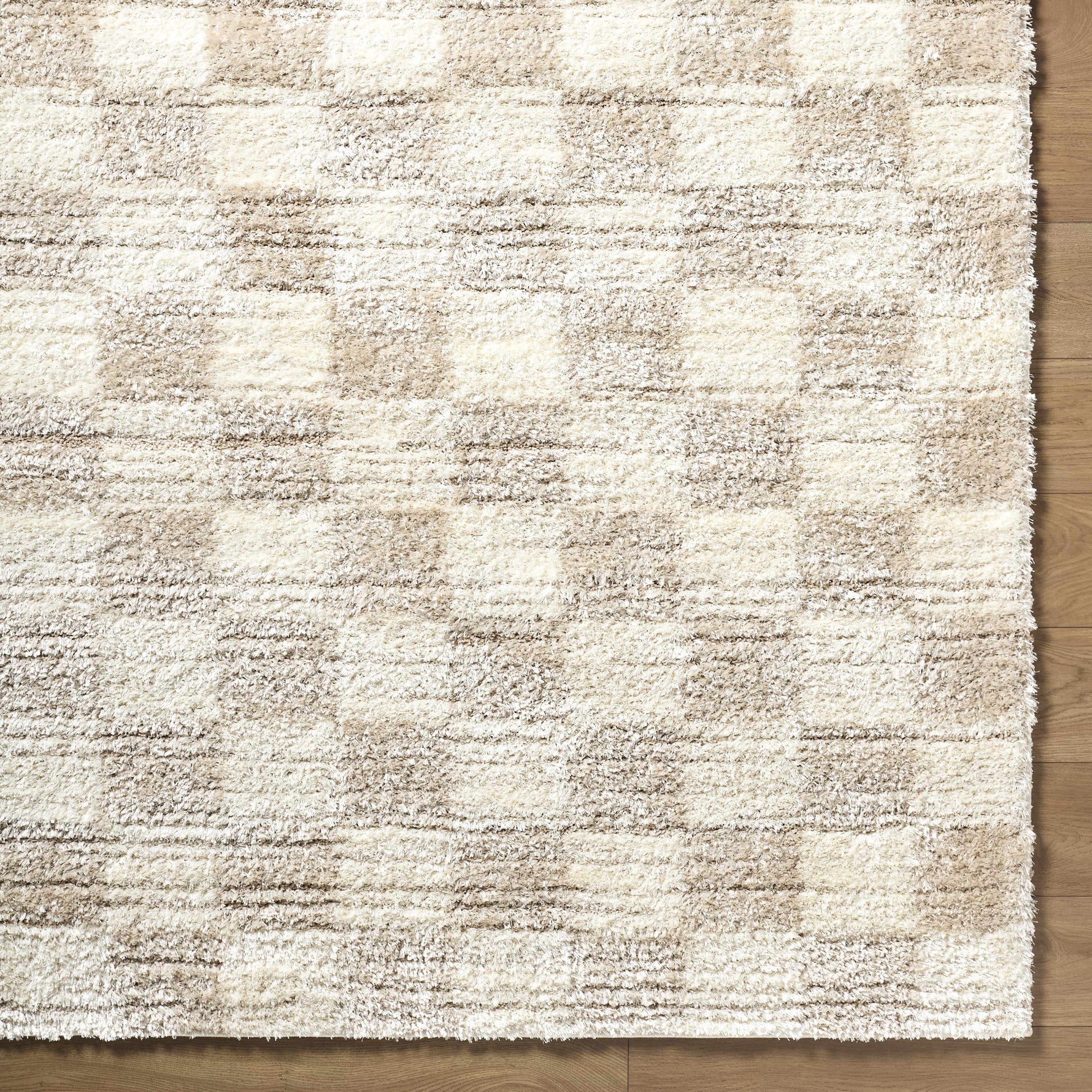 Belita Beige Luxe Shag Area Rug
